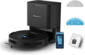 Rowenta robot aspirateur, Noir, X-PLORER Serie85+, Aspirateur robot laveur, Détection laser 360°, Vidage automatique de la poussière