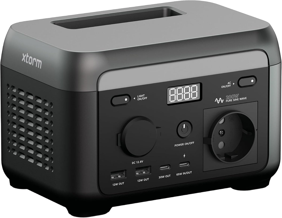 Xtorm groupe électrogène, 512 Wh, 600 W, 1000 W, Noir/Gris, Minceur Generateur Electrique Portable- Batterie LiFePO4