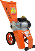 Forest Master broyeur, 50 mm, Orange/Gris, FM4DDE-MUL de Jardin Électrique 4CV, Déchiqueteuse à Bois et Végétaux
