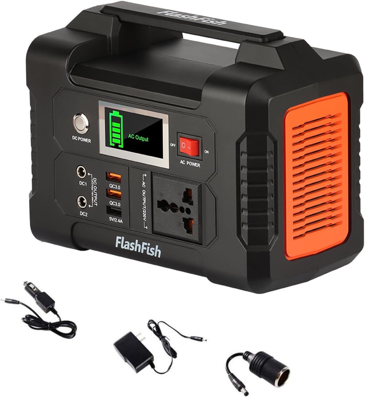 Irishom groupe électrogène, 20.8*11*15.8 cm/8.2x4.3x6.2in, 151 Wh, 200 W, Noir/Gris, Centrale Electrique Portable 40800 mAh/