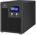 Atlantis onduleur, 1400 W, 12 V, 9 Ah, Noir, écran LCD, port USB-HID, 6 sorties IEC, 2 batteries, port série RS232