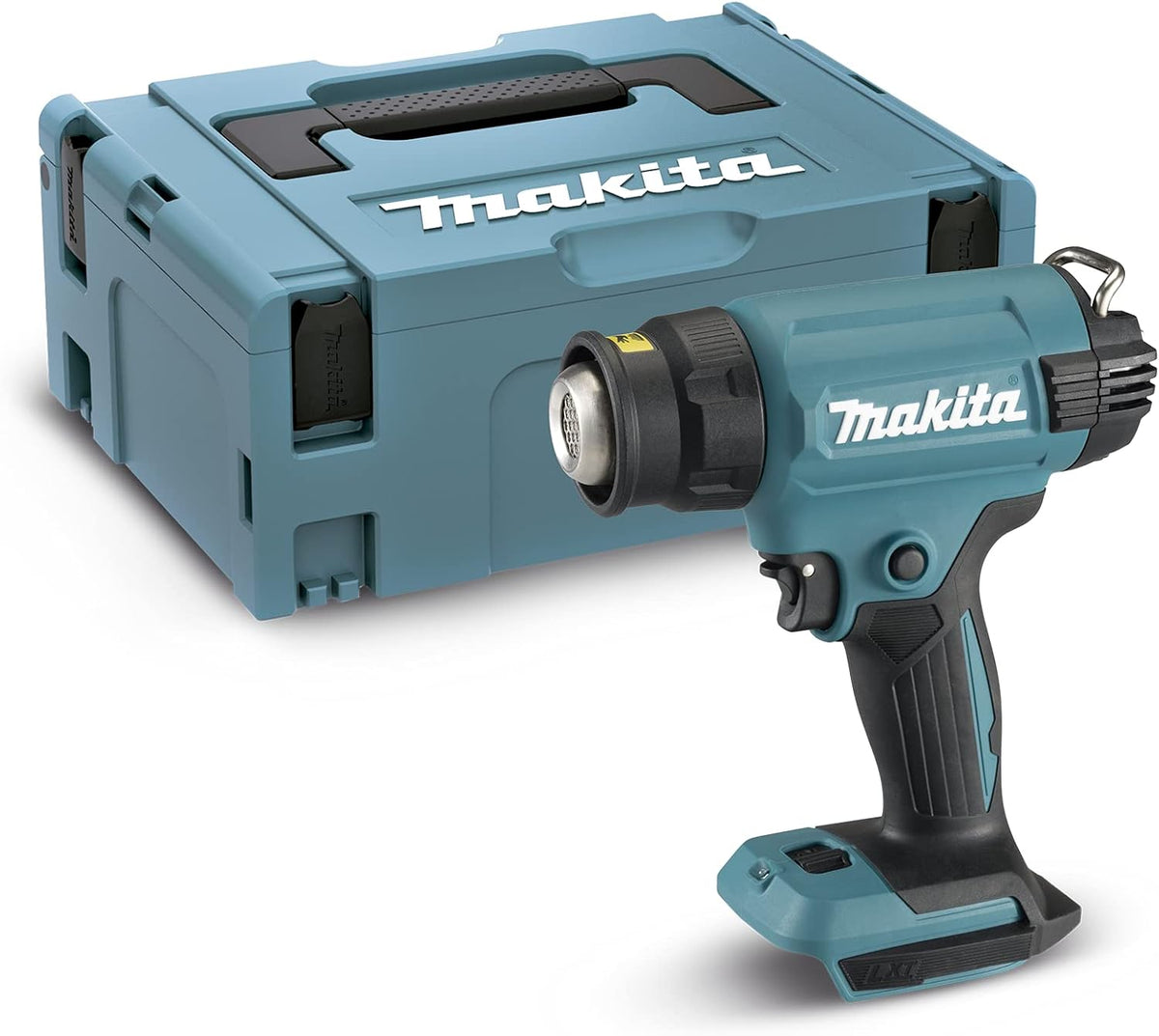 Makita Décapeurs thermiques, 18 V, Bleu/Blanc, Décapeur sans fil Li-Ion (Machine seule) en Makpac - DHG180ZJ