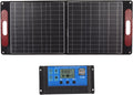 Aramox panneau solaire, 80 W, 18 V, Silicium monocristallin, Noir/Gris, Kit de Pliable, Pliable Monocristallin avec Contrôleur 40 A