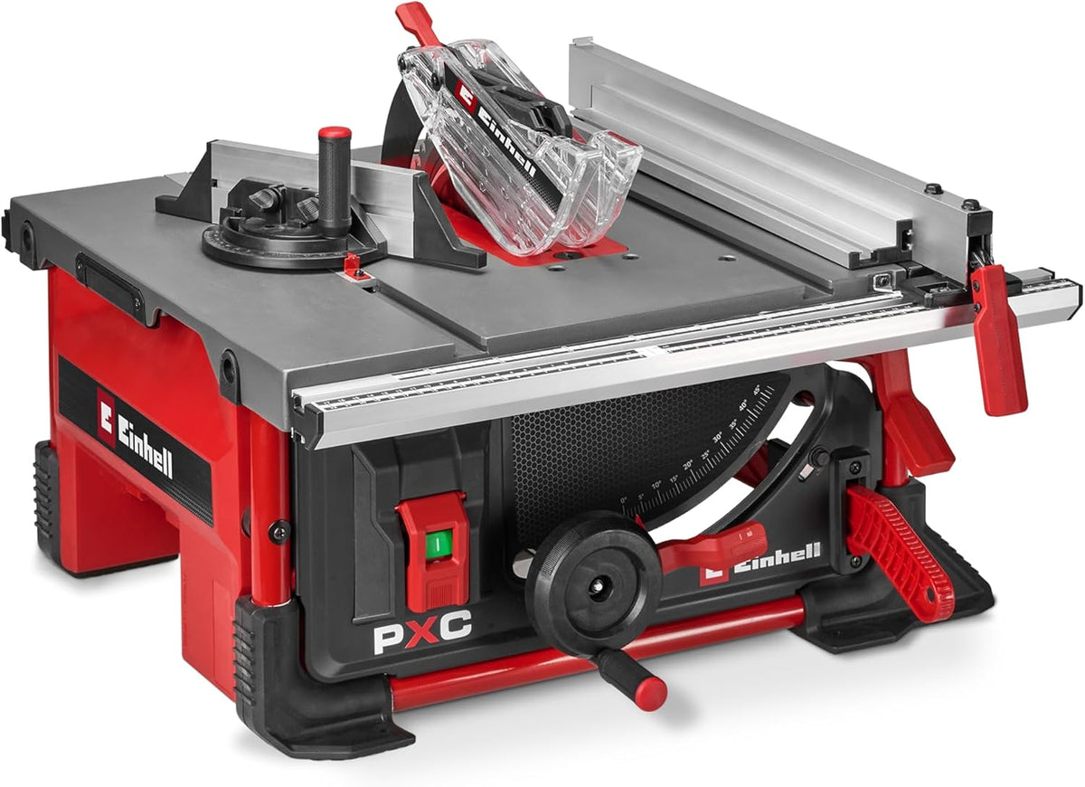 Einhell scie circulaire, 36 V, 70 mm, 210 mm, Gris/Rouge, sur table sans fil TE-TS 36/8 T Li-Solo Power X-Change (