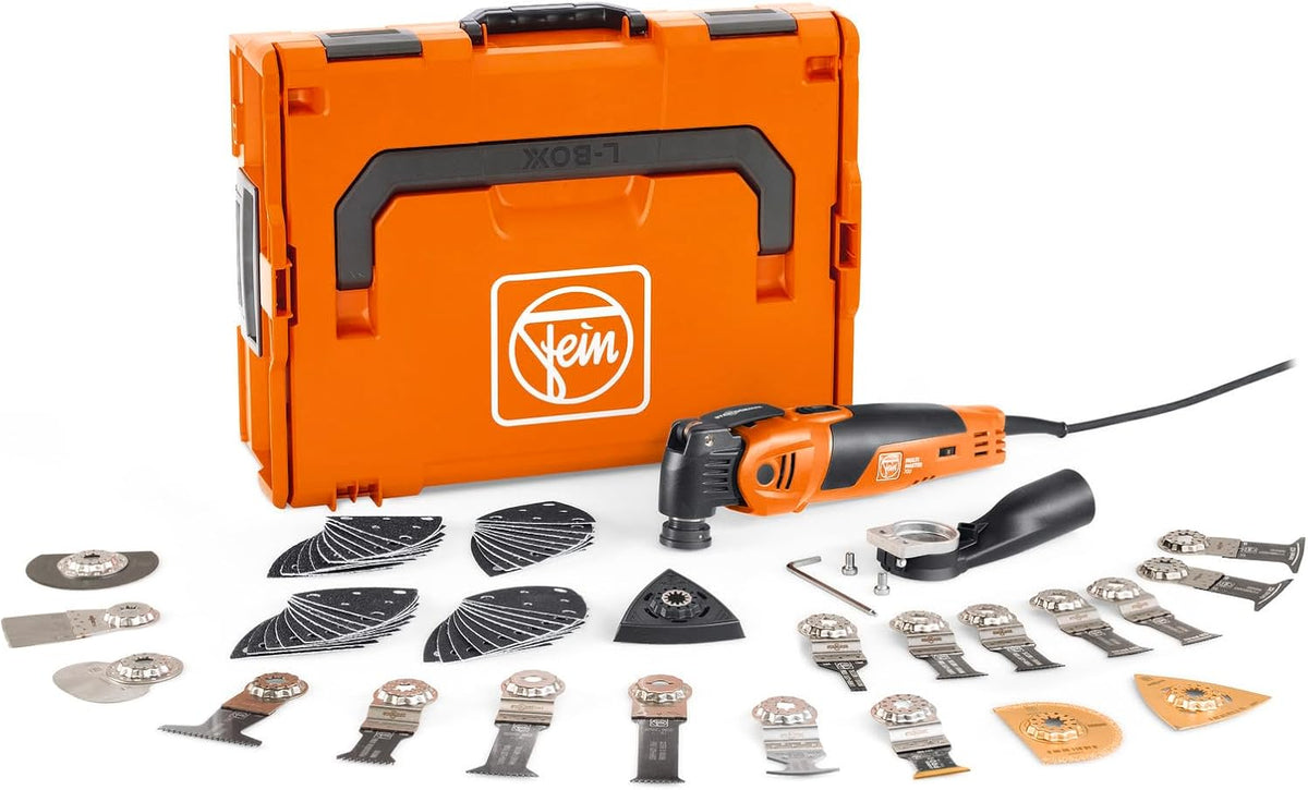 FEIN Outils oscillants, Orange/Gris, Multimaster MM 700 Max Top, MultiTool avec plus de 60 accessoires