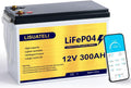 LISUATELI Batteries de voiture, 12 V, 300 Ah, 3840 Wh, Jaune/Gris