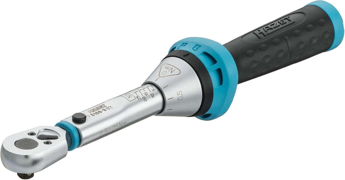 Hazet Clés dynamométriques, 10 mm, 8 pouce, 320 mm, Blanc/Gris, clé dynamométrique 5110-3CT I Sortie : carré (3/ )
