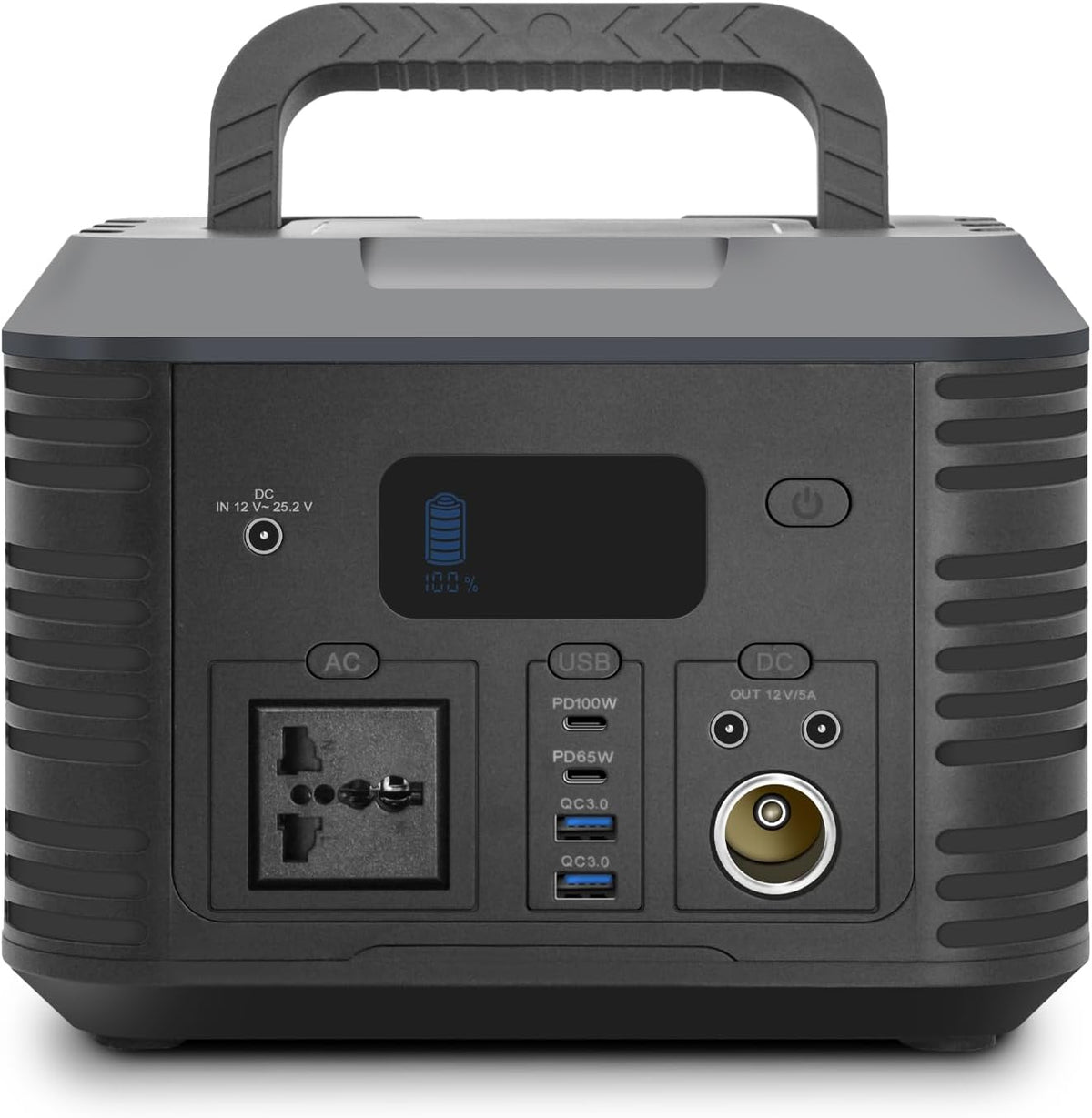 ZJWDATG groupe électrogène, 500 Wh, 500 W, Noir/Gris, 120000MAH Générateur Électrique Portable, batterie LiFeP04， charge rapide en 1 heure