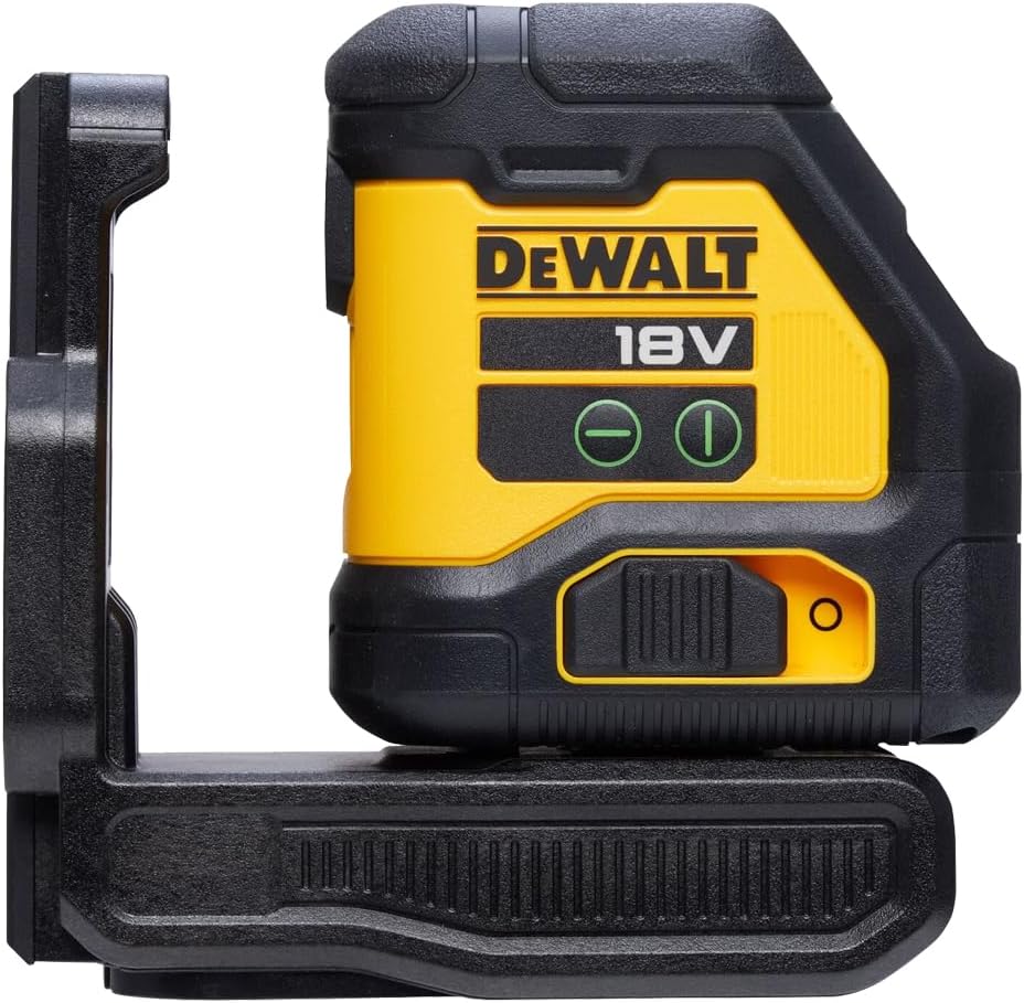 DEWALT Traceurs de ligne laser, 3 mm, Vert, - Niveau Laser Compact à Faisceau en Croix, plus et moins (outil seul)