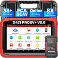 LAUNCH Outils diagnostics pour système de moteur OBD-II, Rouge/Bleu, X431 Pros V+ 5.0 Elite Valise Diagnostic Auto avec DBSCar VII Connector