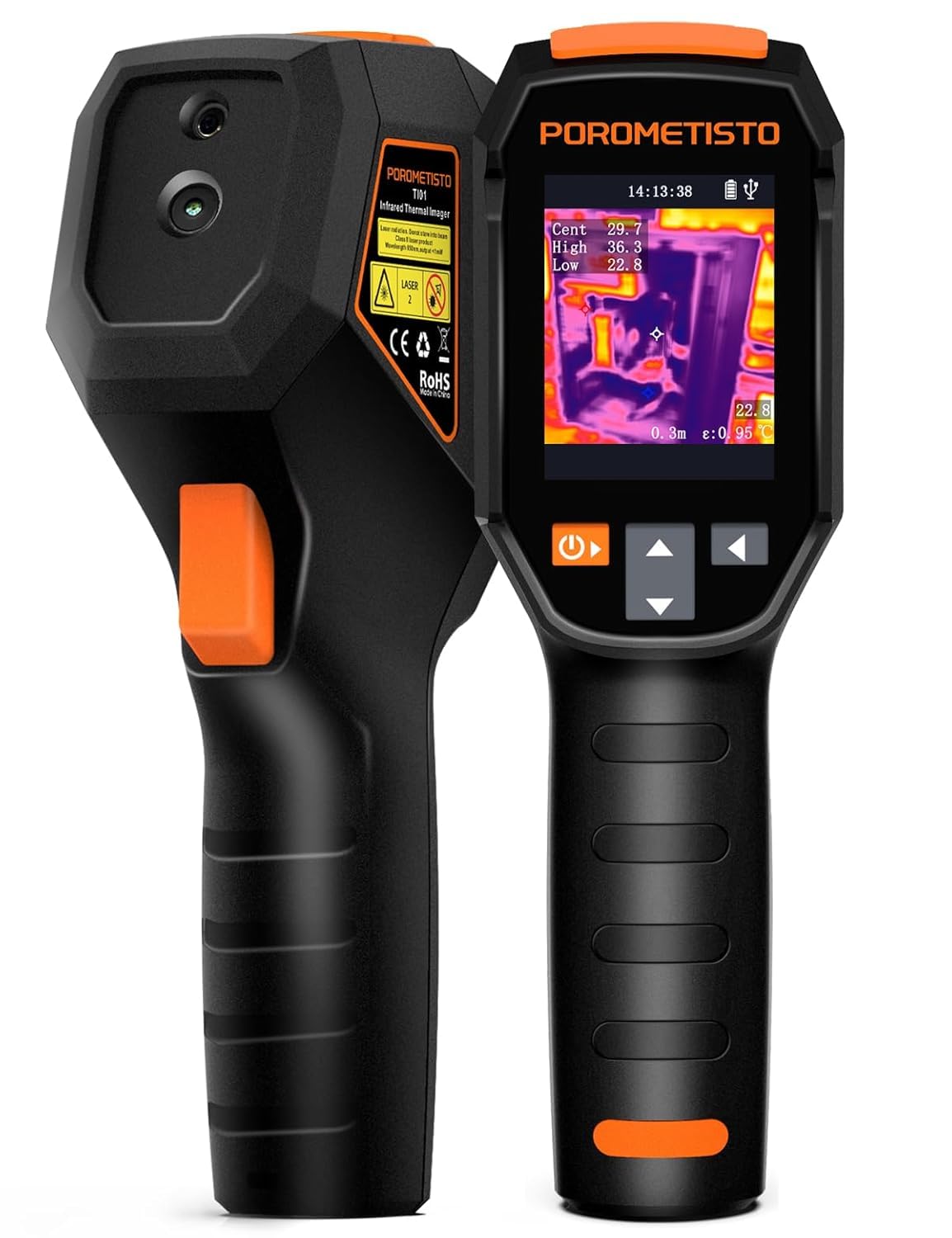 POROMETISTO Imageurs thermiques, 240x240, Noir, Caméra Thermique professionnel -20°C à 550°C, Résolution IR